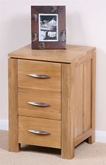 Galway Solid Oak 3 Drawer Bedside